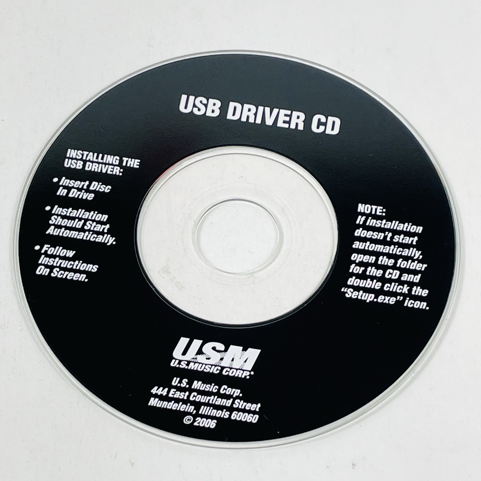 USM U.S. Music Corp. USB Driver CD 2006