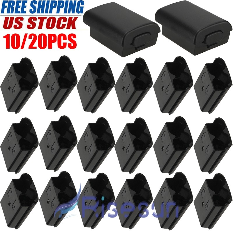 AA Battery Back Shell Case Cover Pack For Xbox 360 Wireless Controller Black