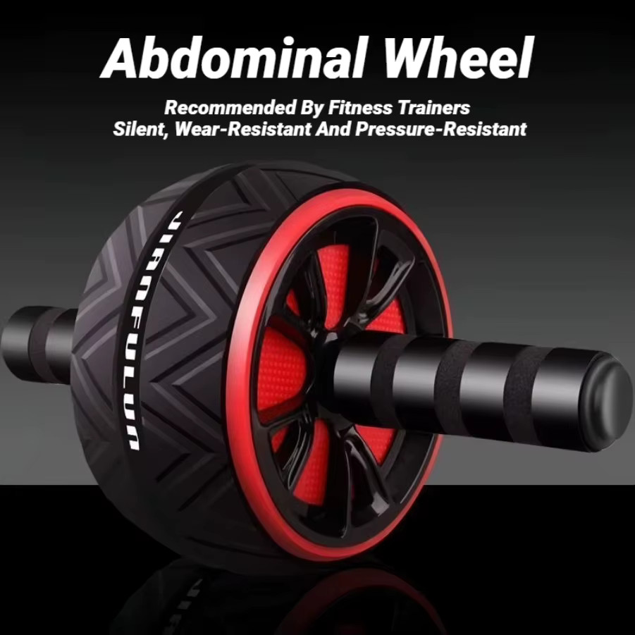 Quiet Abdominal Wheel Roller for Core Workout - Durable Handles, Home Gym