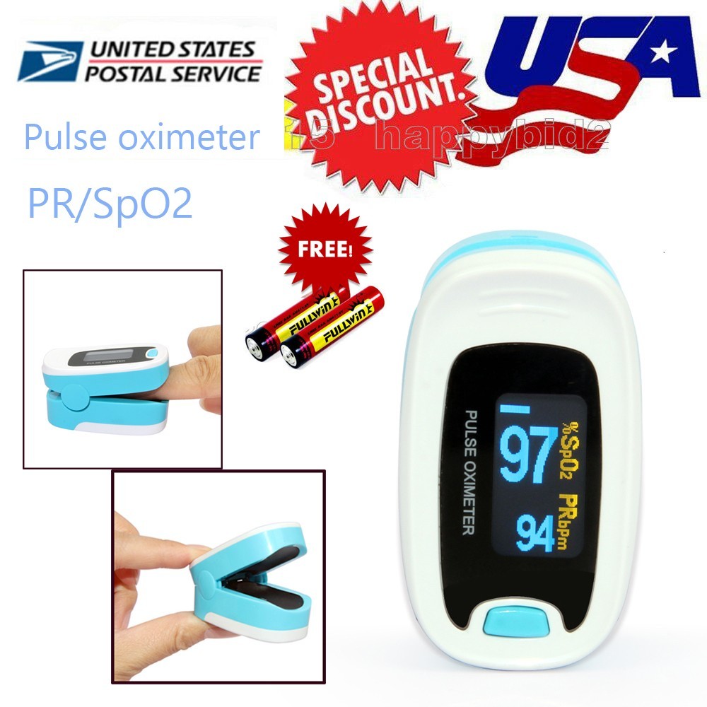 Finger Pulse Oximeter SpO2 Blood Oxygen Monitor, OLED, Pulse Rate, CMS50NA