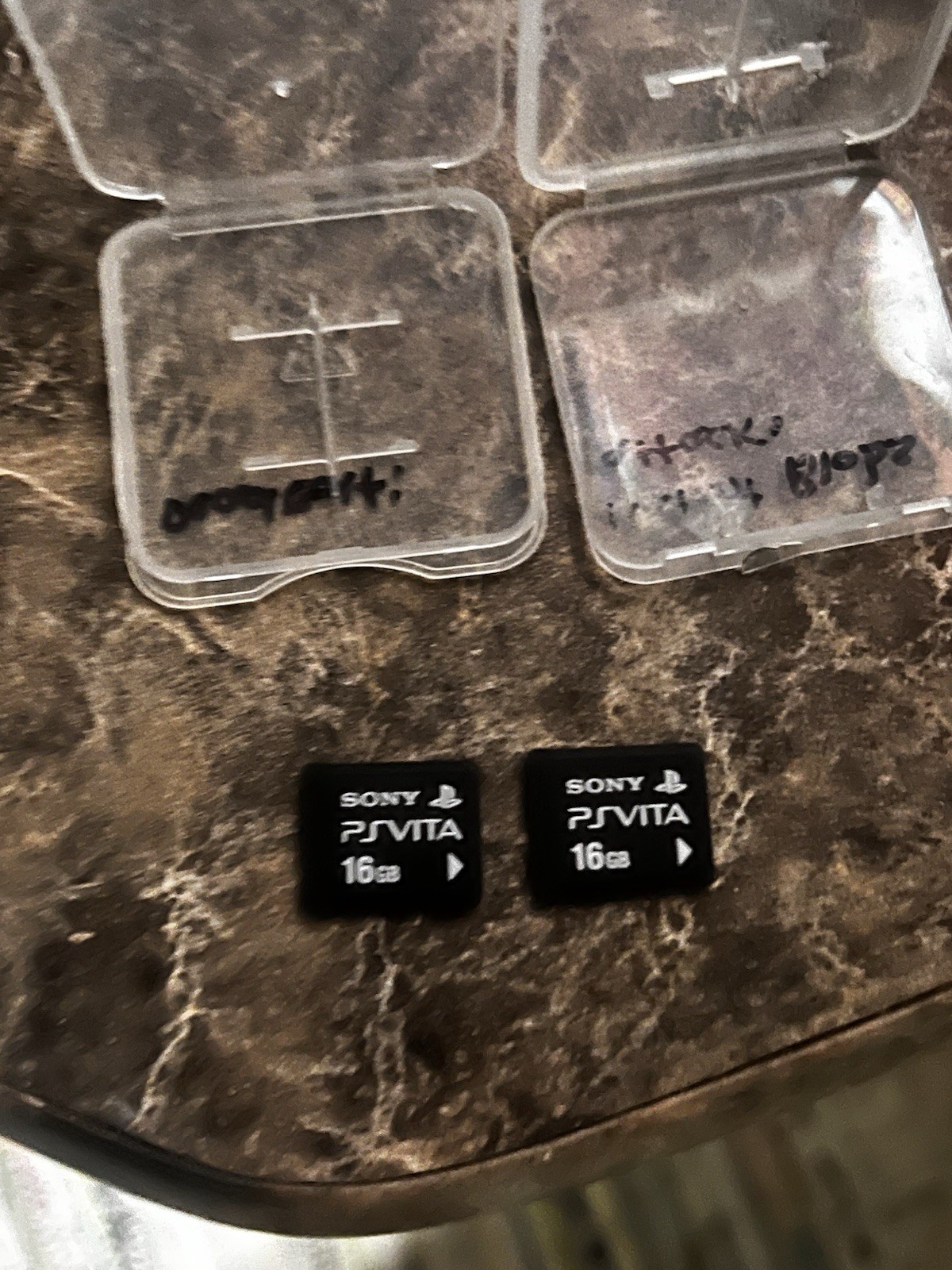 Sony PS Vita 16GB Memory Card Lot of 2 with Cases for PlayStation Vita