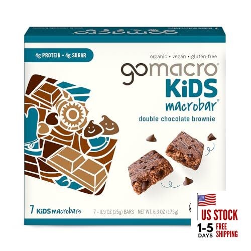 Kids MacroBar Organic Vegan Snack Bars - (0.90 Ounce Double Chocolate Brownie