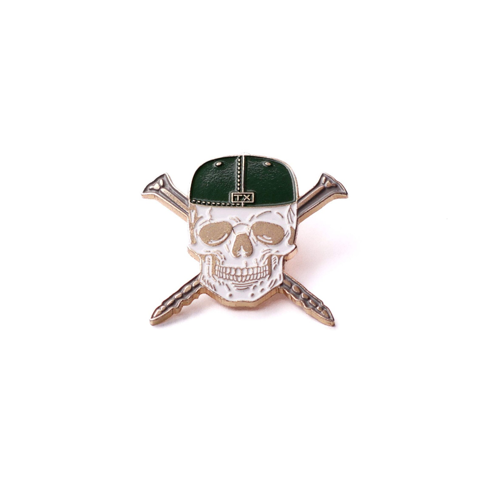 TXFitteds Skull Green Cap / Gold Plating Graphic Pin