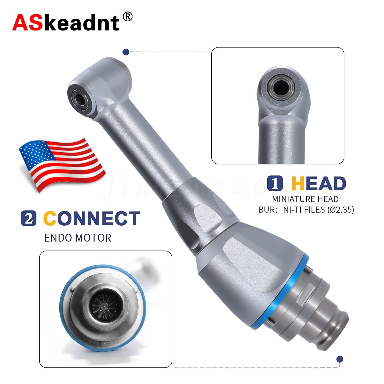 Dental Wireless Endo Motor LED 16:1 Root Canal Treatment / 1:1 16:1 Head