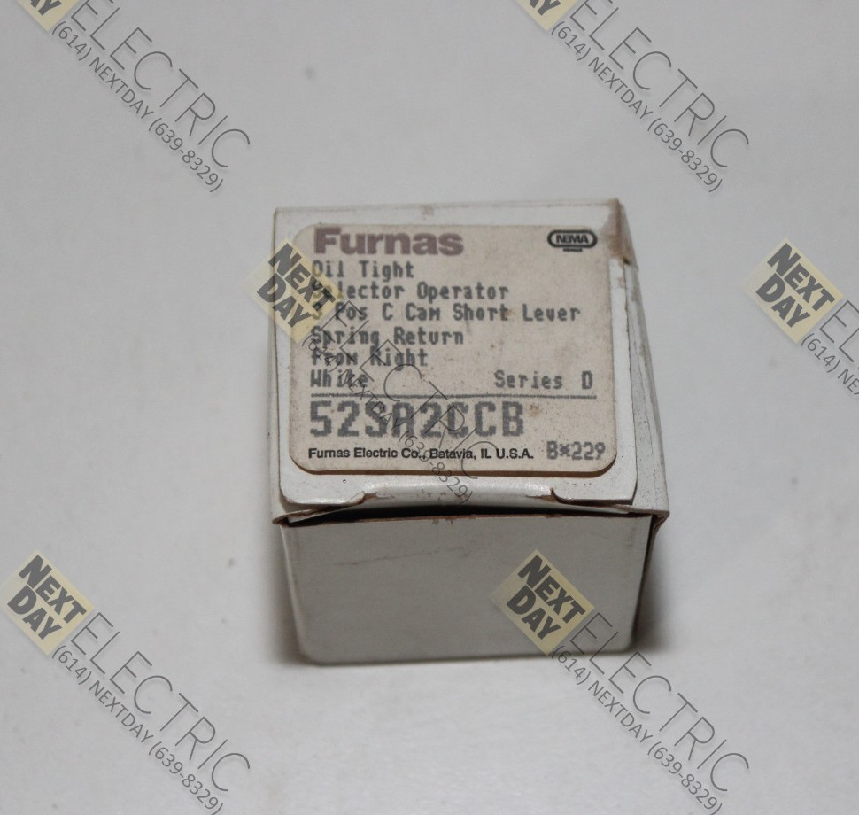 Furnas, 52SA2CCB, Selector Switch Oil Tight Button Spring Return Siemens ITE