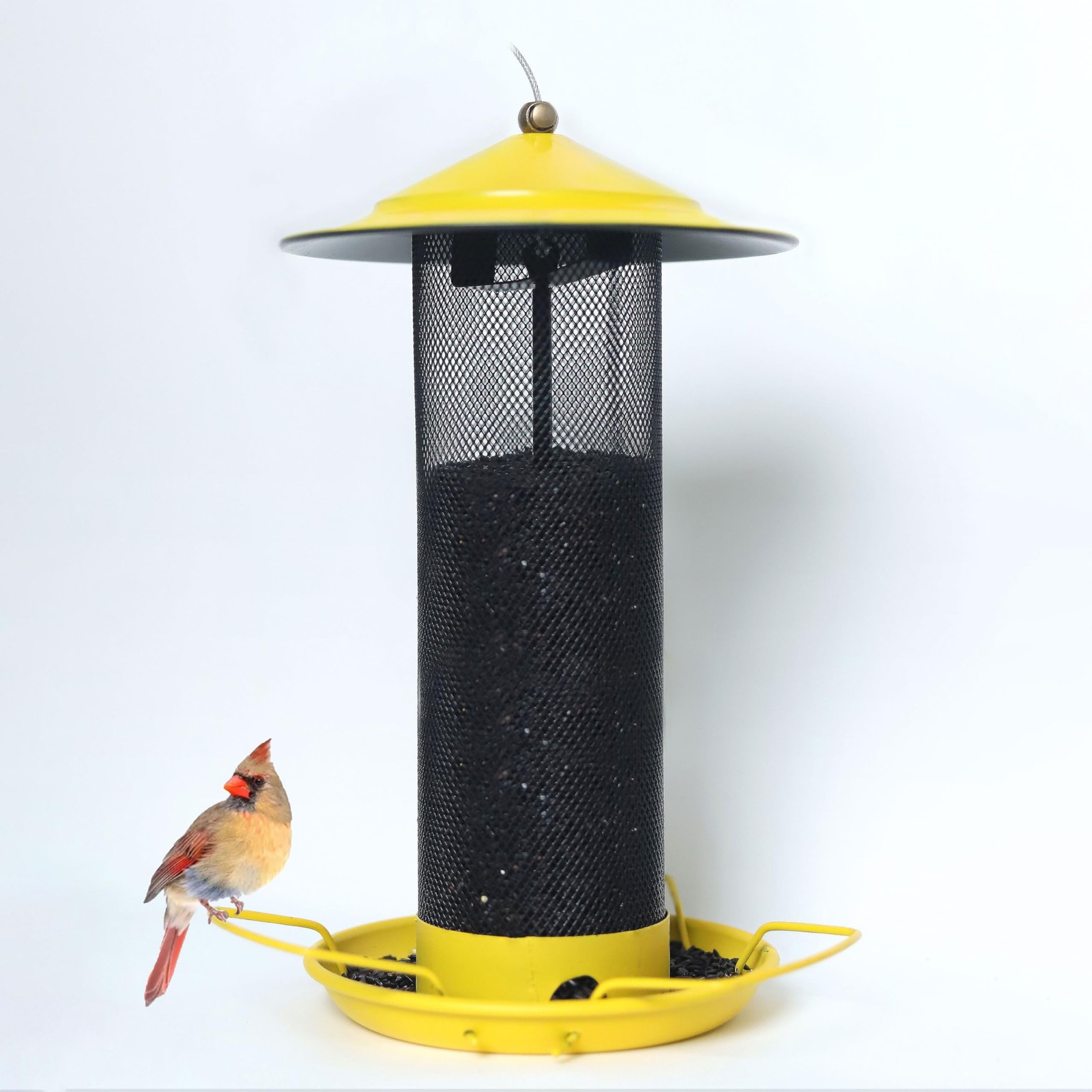 KiRuan Deco Finch Feeders for Outside,Thistle Bird Yellow