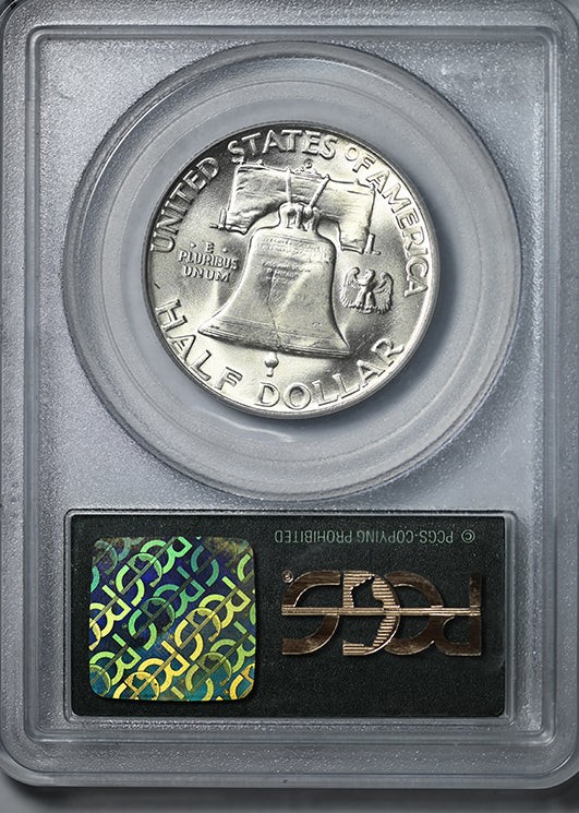 1950-D Franklin Half Dollar 50C PCGS MS64FBL OGH - Full Bell Lines