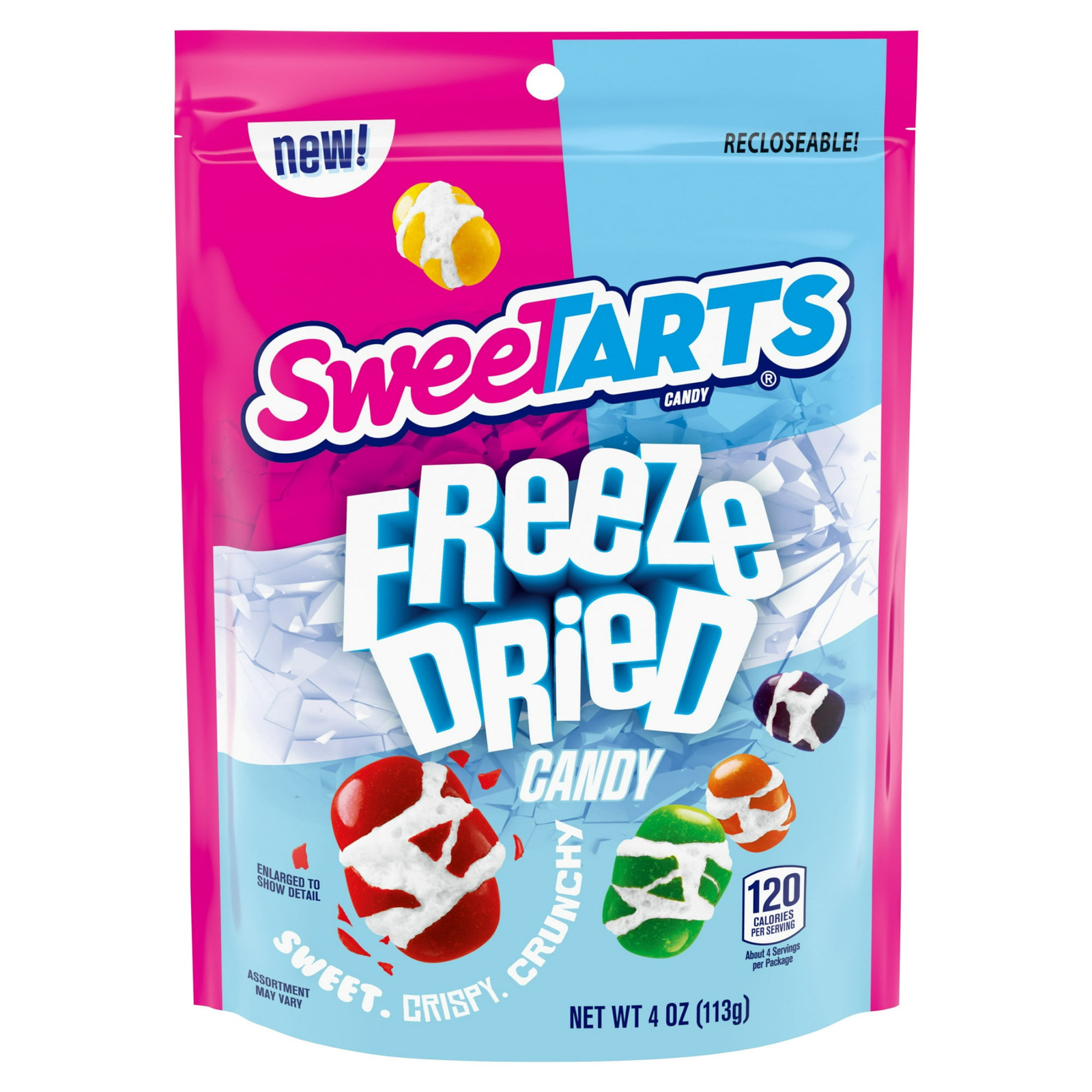 SweeTARTS Freeze Dried Candy 4 oz – Crunchy Sweet & Tart Snack, 1, 3 & 12 Pack