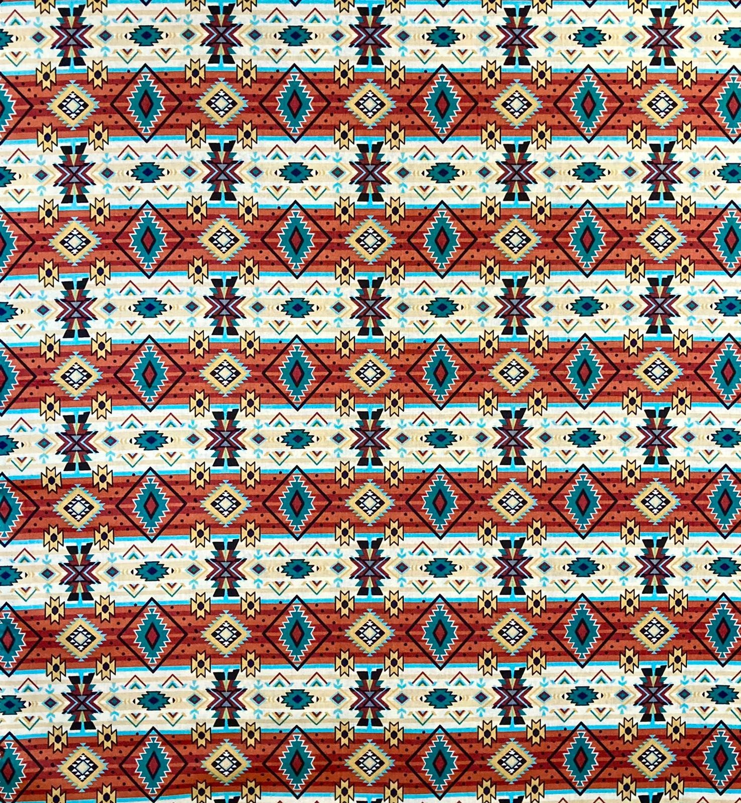 Fat Quarter Navajo Cherokee Inca Aztec Influenced 100% Cotton Fabric
