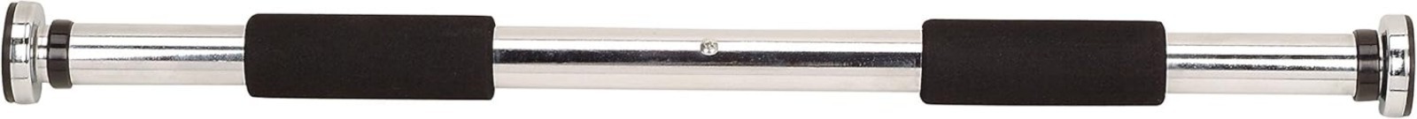 Chrome Adjustable Pull Up Bar - Comfortable Grip for Effective Home Workouts