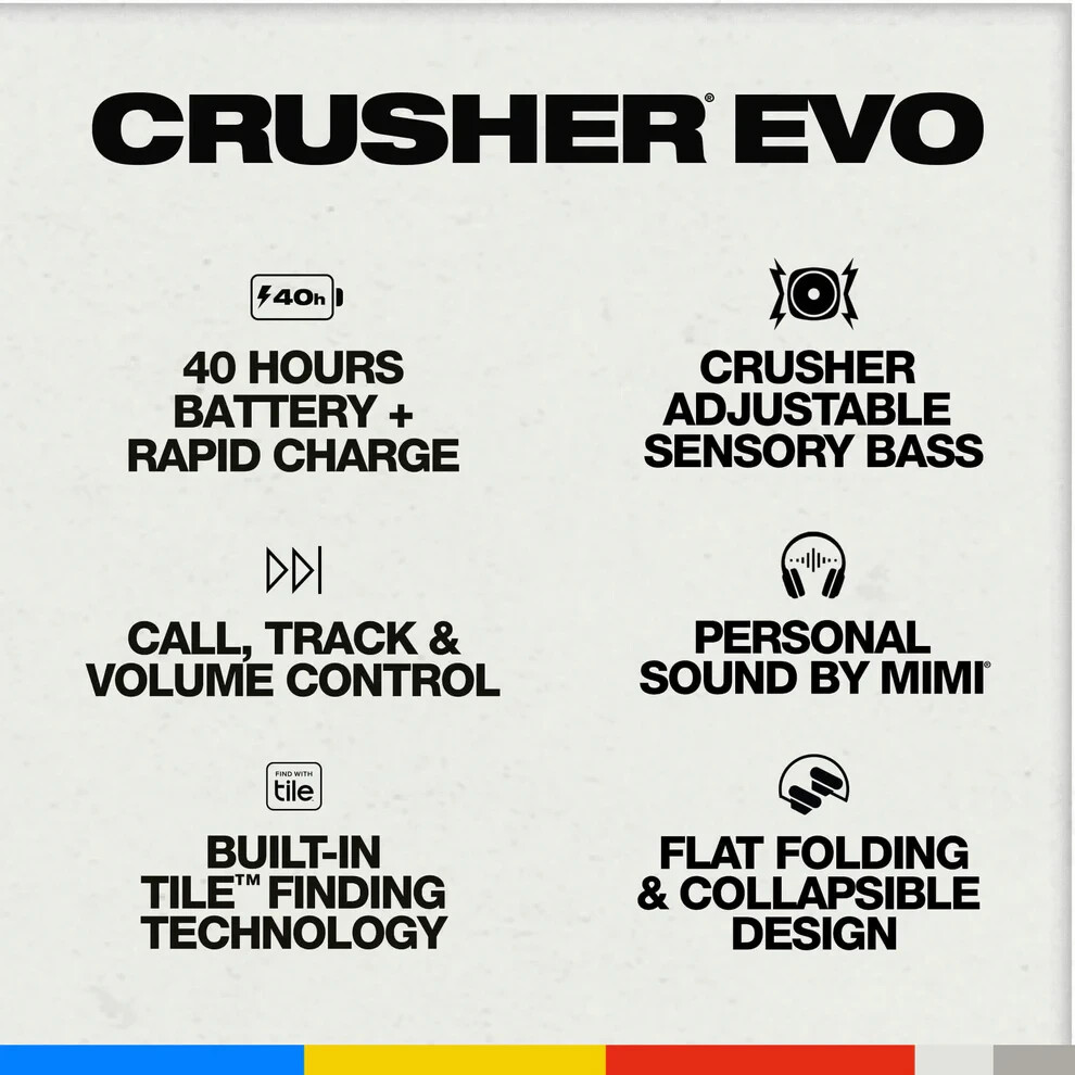 Skullcandy - Crusher Evo Wireless - Matte Black- (Certified Refurbished)