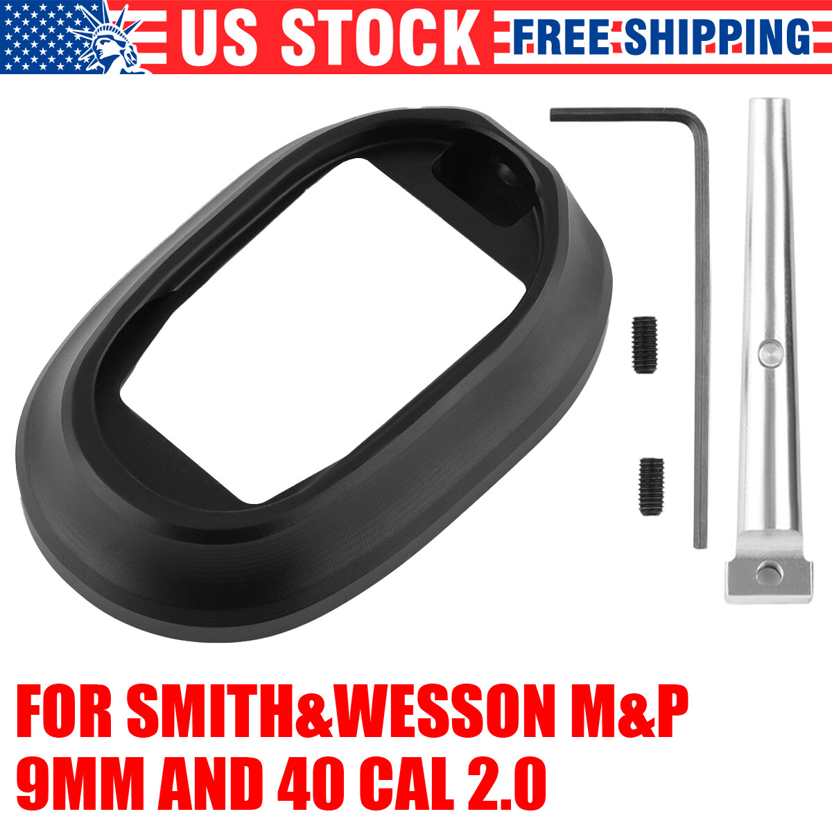 NewAluminum Alloy Magwell is Suitable Fit Smith&Wesson M&P 9mm Full-size polymer