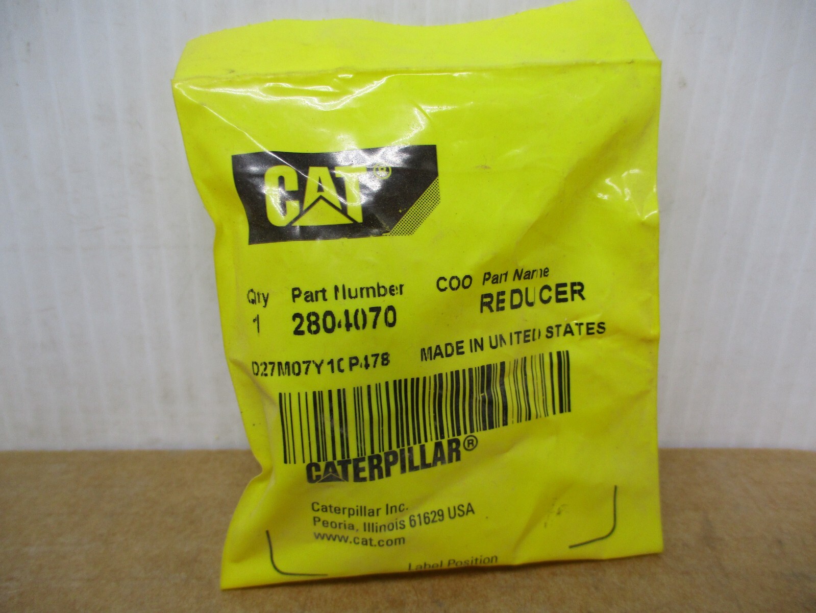 GENUINE CAT Caterpillar 2804070  280-4070: REDUCER-7-8" LG