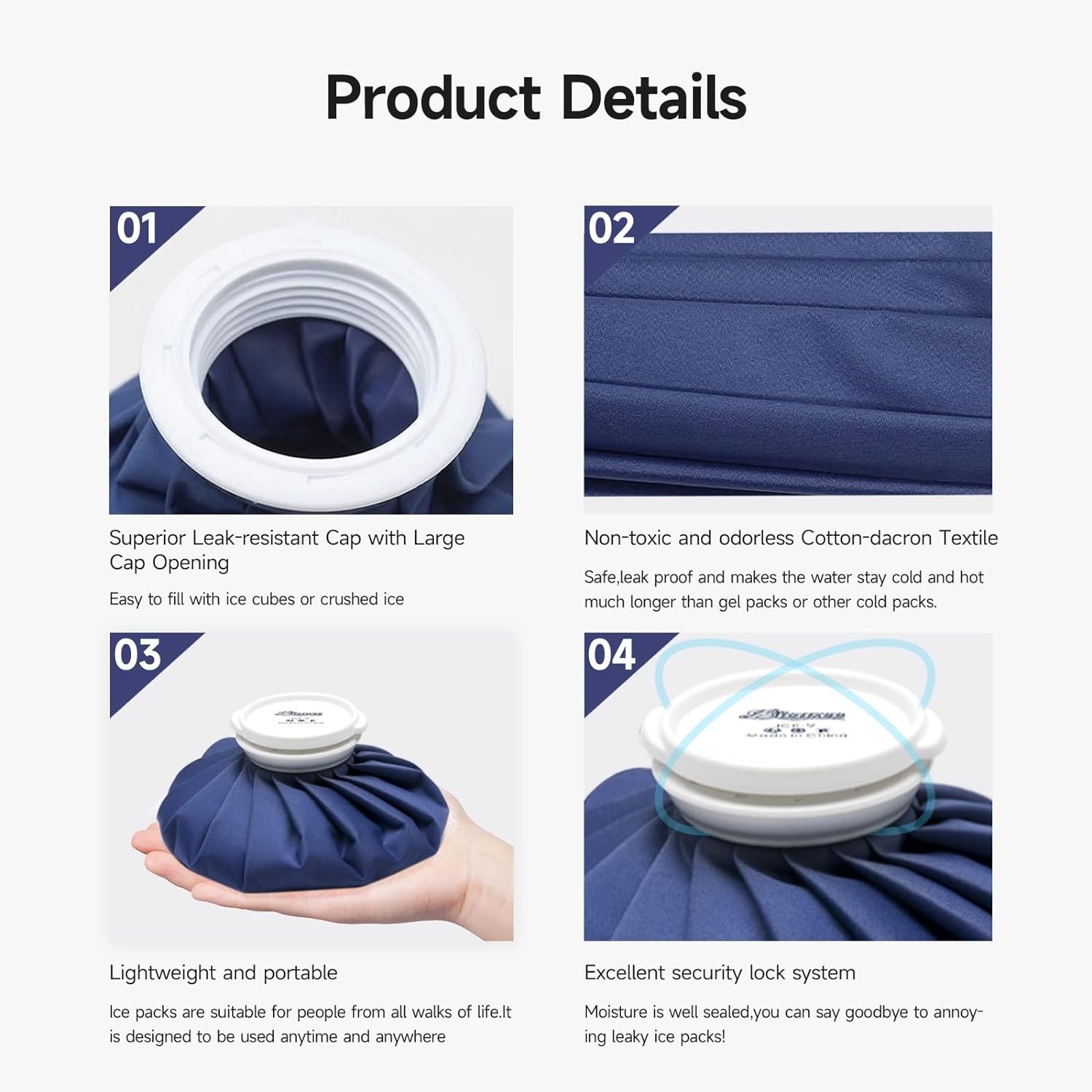 6-Inch Breathable Ice Pack for Cold Therapy & Hot Compress - Safe & Effective