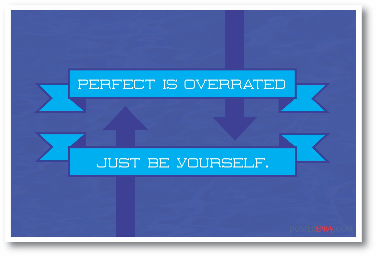NEW Motivational POSTER - Perfect Is Overrated. Be Yourself