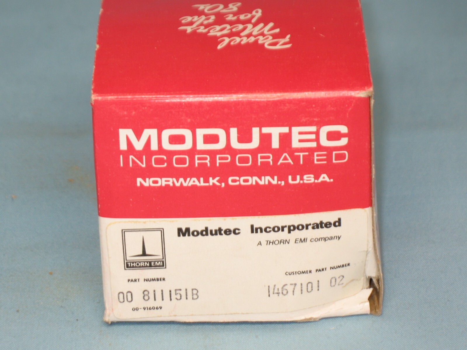 MODUTEC ~ MODEL # 00811151B ~ ANALOG PANEL METER ~ NOS