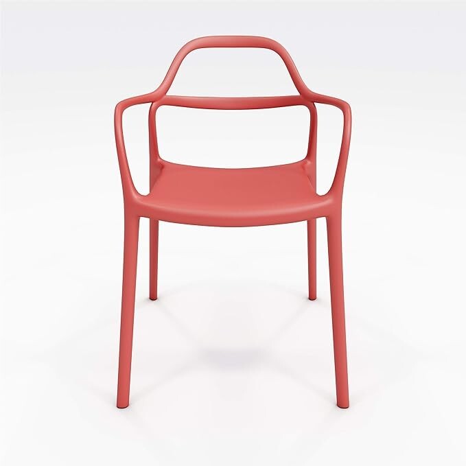 KFI Seating Modern Stackable Indoor/Outdoor Cafe Restaurant Chair Poppy Finish