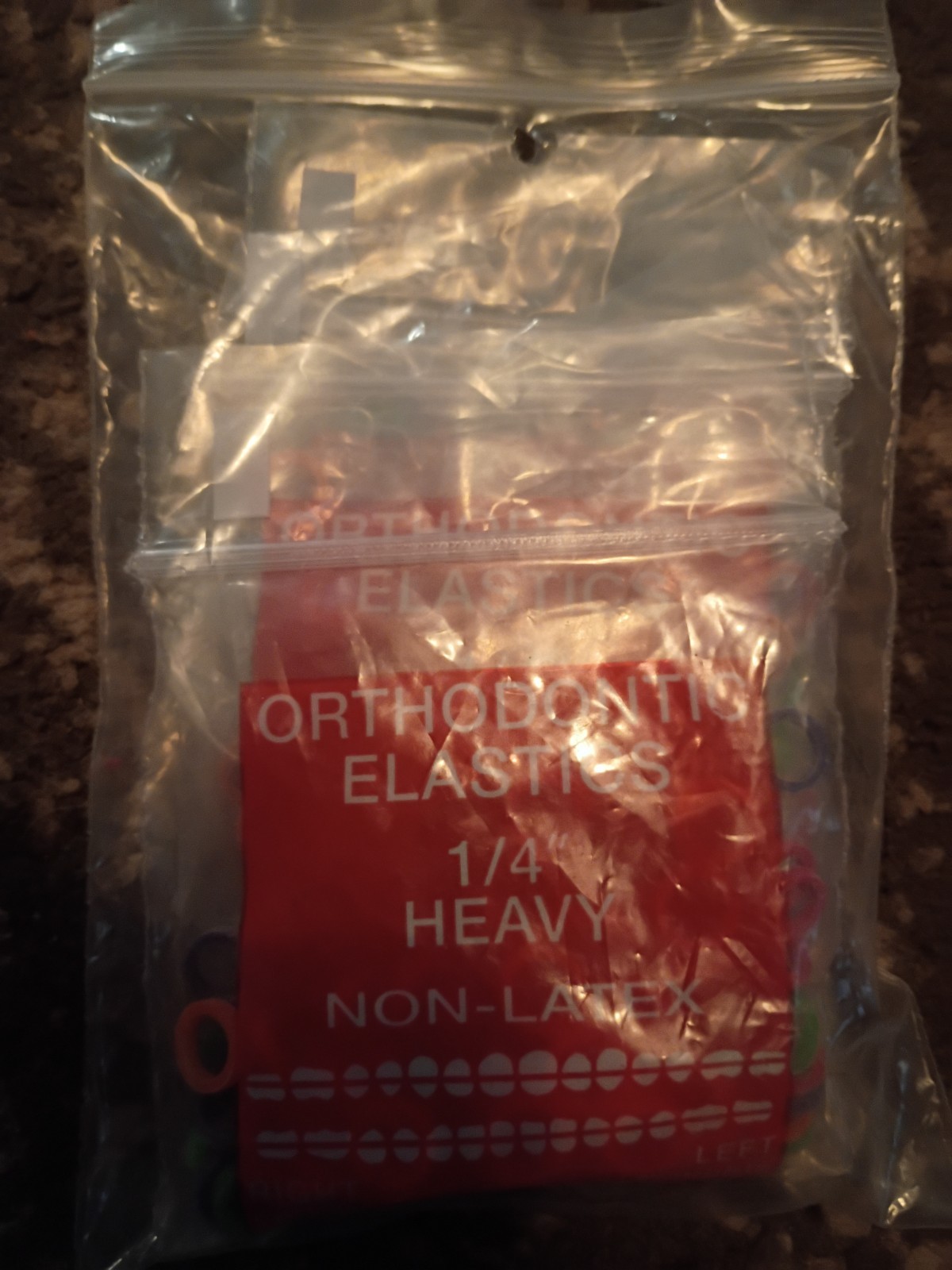 Orthodontic Elastics 1/4 Heavy Non-elastic Dental Braces Rubber Bands