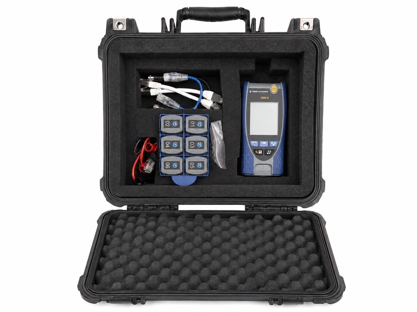 TREND Networks VDV II Cable Tester Kit w/ Apache 2800 Case & Remote IDs 1-6