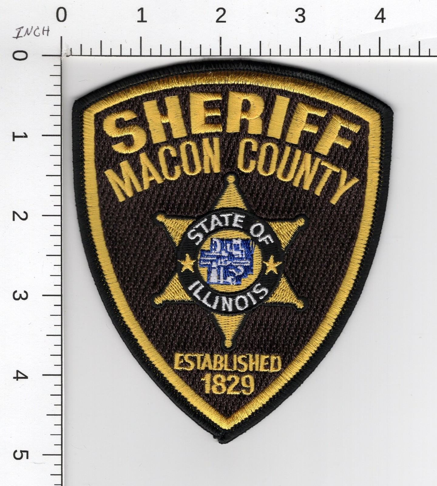 MACON COUNTY SHERIFF ILLINOIS  ^^ (FULL SIZE) COLLECTIBLE POLICE PATCH
