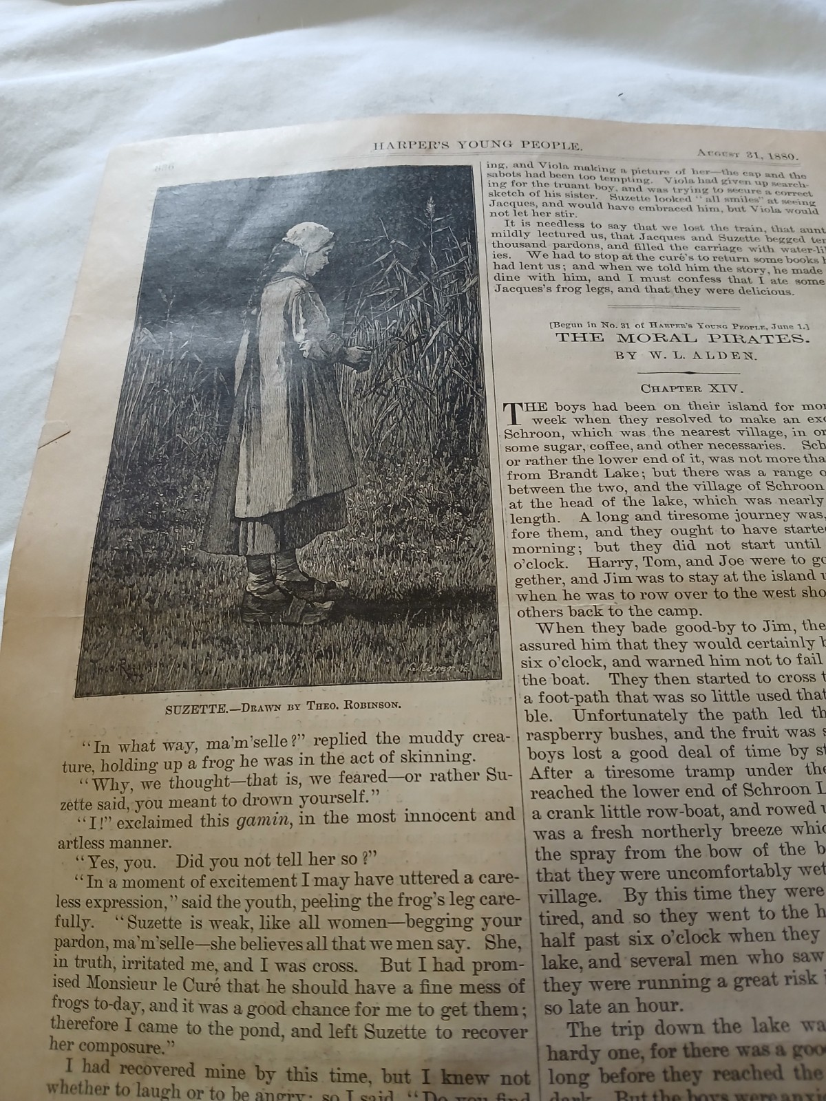 1880 Harper's young people  engraving   free shipping in USA