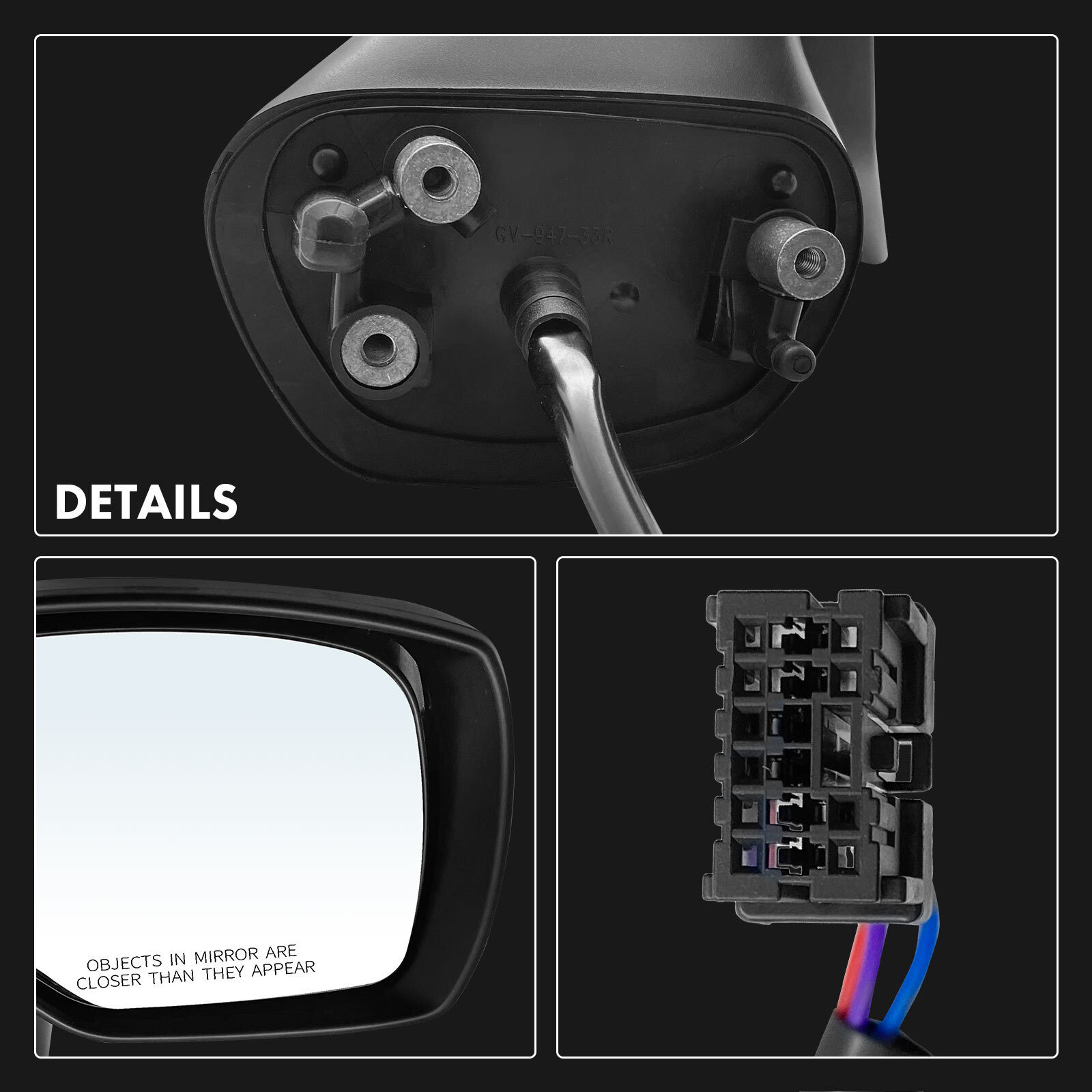 Passenger Power Mirror Manual Fold for Subaru Impreza 2012 2013 2014 2.0L 2.5L