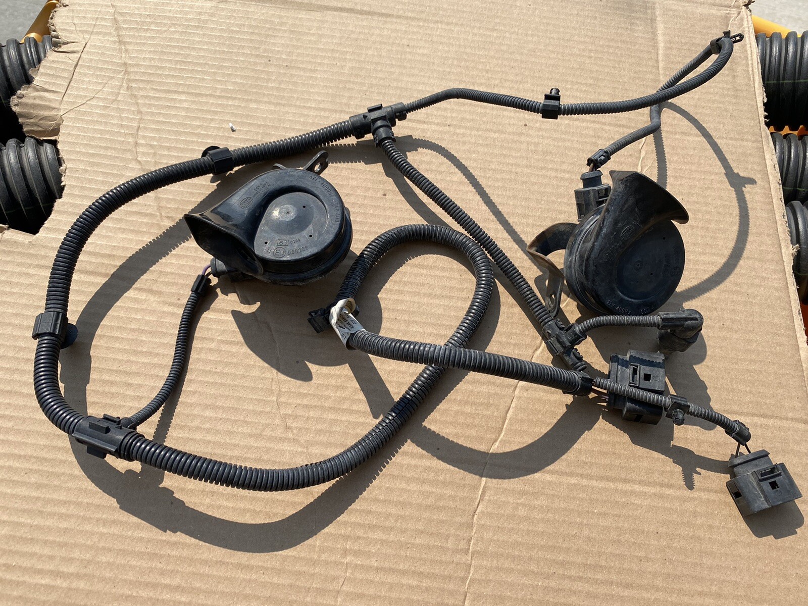 PORSCHE CAYENNE 03-06 WIRING HARNESS CABLE Horn Oem 7L5971073K