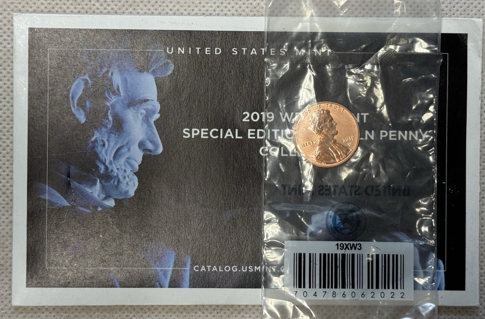 2019 W Reverse Proof Lincoln Shield Cent -West Point - w/ Original Mint Plastic