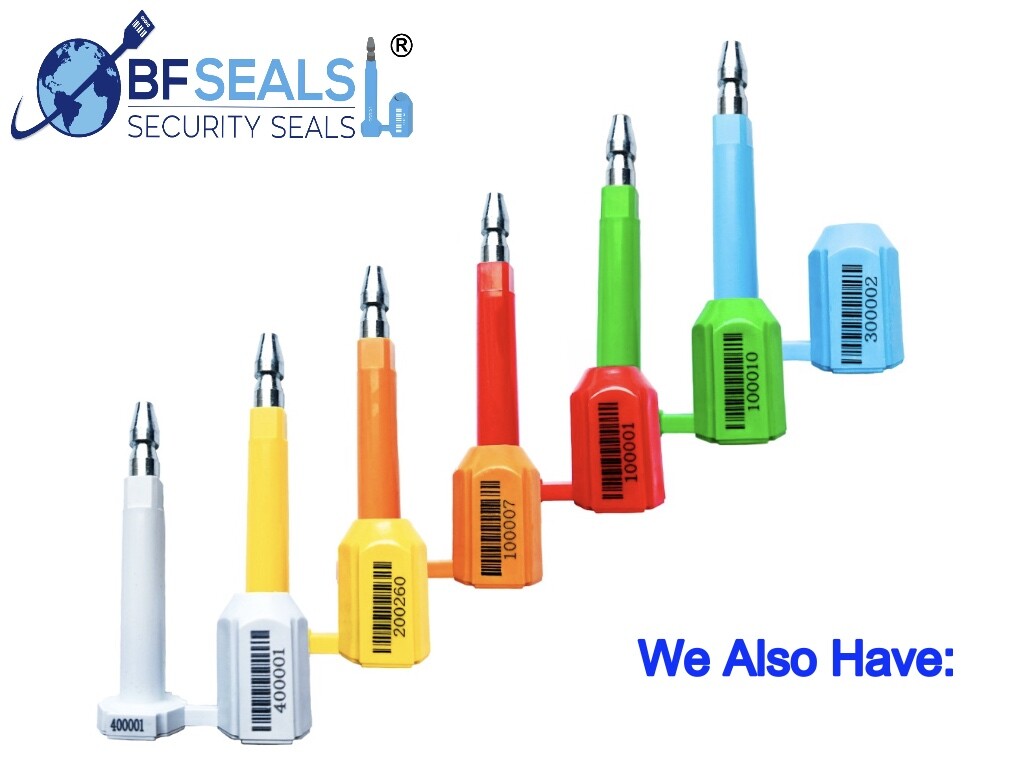 High Security BOLT Seal for Cargo Containers, 10 pcs .White Color, Numbered,