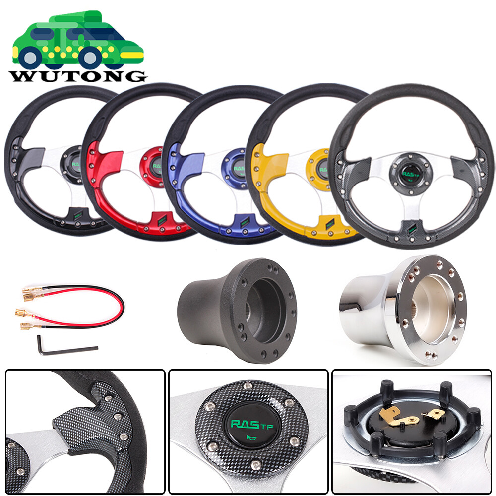 12.5 inch Golf Cart Steering Wheel with Hub Adapter For EZGO TXT and RXV Carts