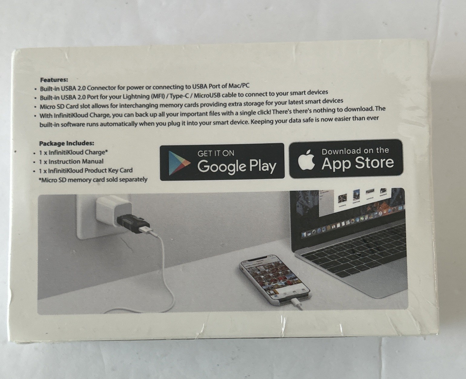 InfinitiKloud Charge Ultimate Backup Solution Device Sealed