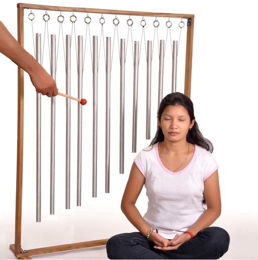 11 Pc Set Healing Planetary Pipes-sound louder than Tuning fork+large wood stand