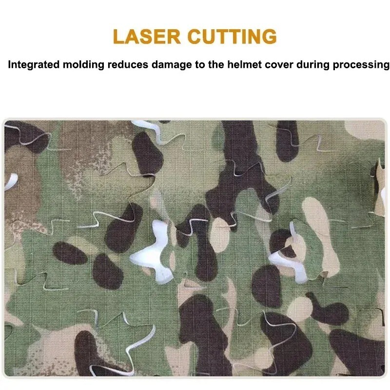 3D Camo Net Tactical Helmet Cover Scrim High Cut Nylon Drawstring Netting Leaf