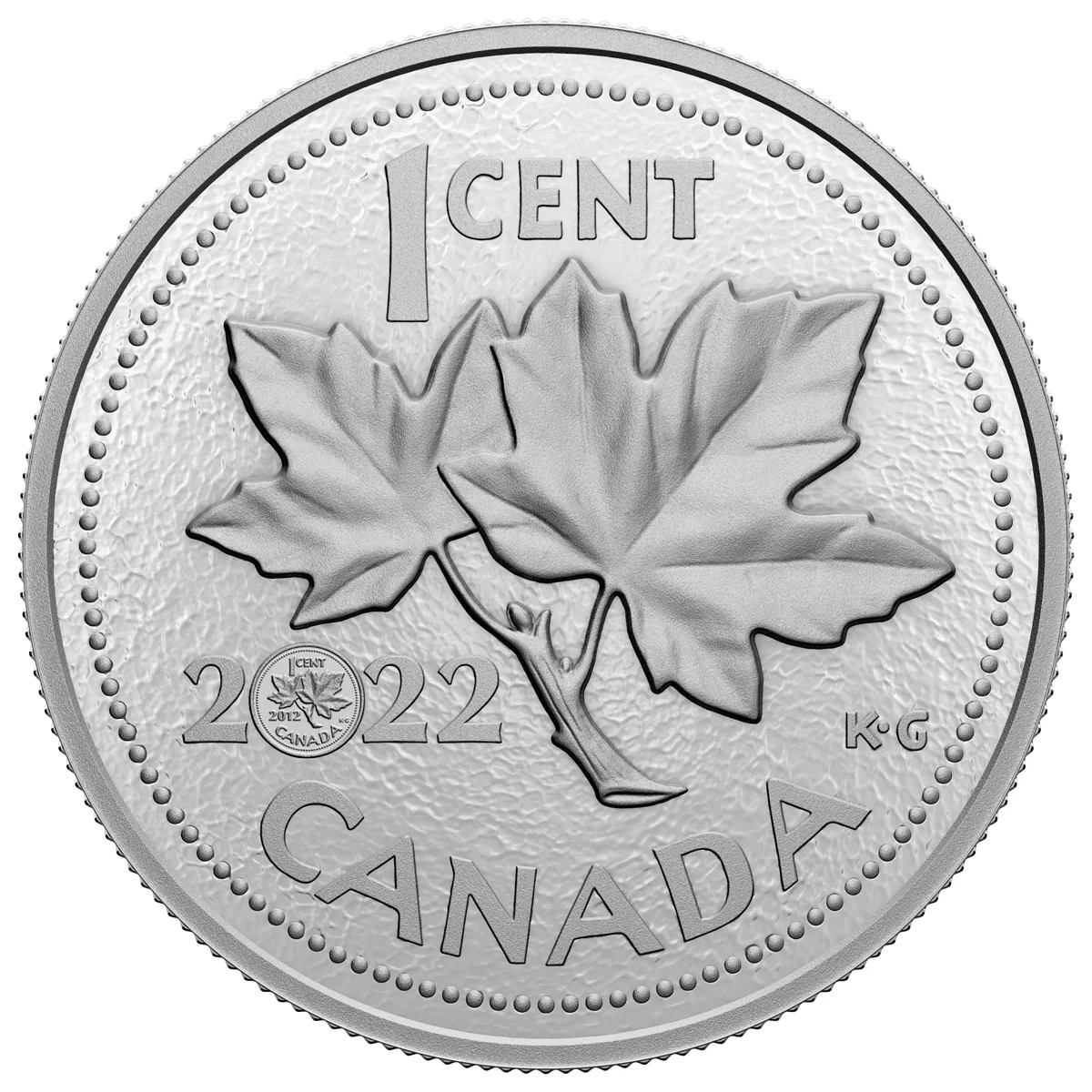 2022 Canada 1c Fine Silver 5 oz. Coin - 10th Anniversary of the Last Penny