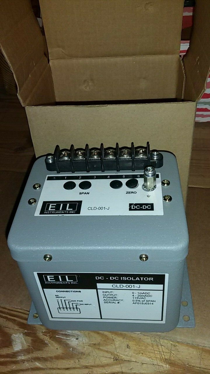 EIL INSTRUMENTS CLD-001-J ISOLATION TRANSDUCER New Open Box 0-1mAdc 4-20mAdc