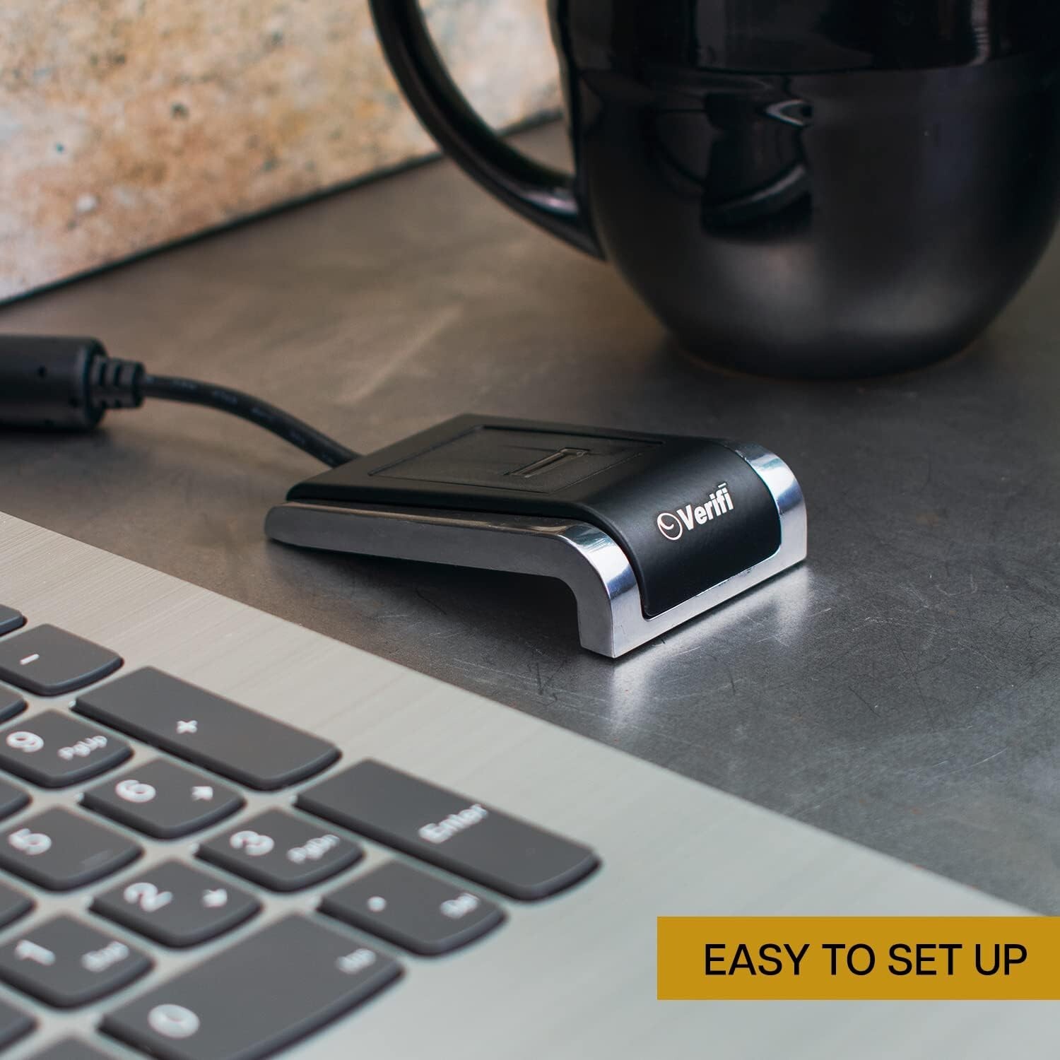 ZVETCO Verifi P2000 Desktop USB Fingerprint Reader - Windows Hello, Windows Pass