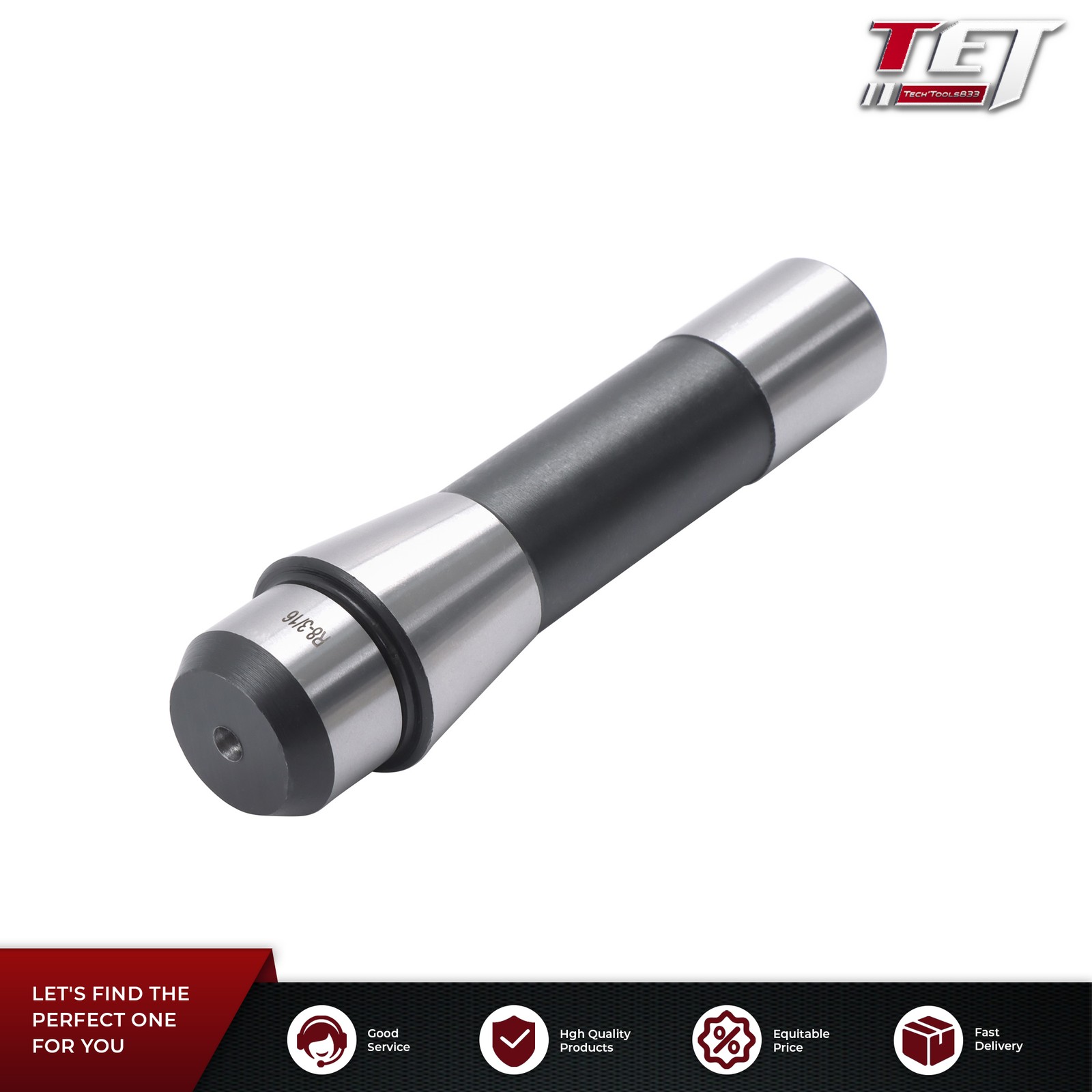 Adaptor Tool For Machines, 3/16" Precision R8 End Mill Holder Adapter Milling