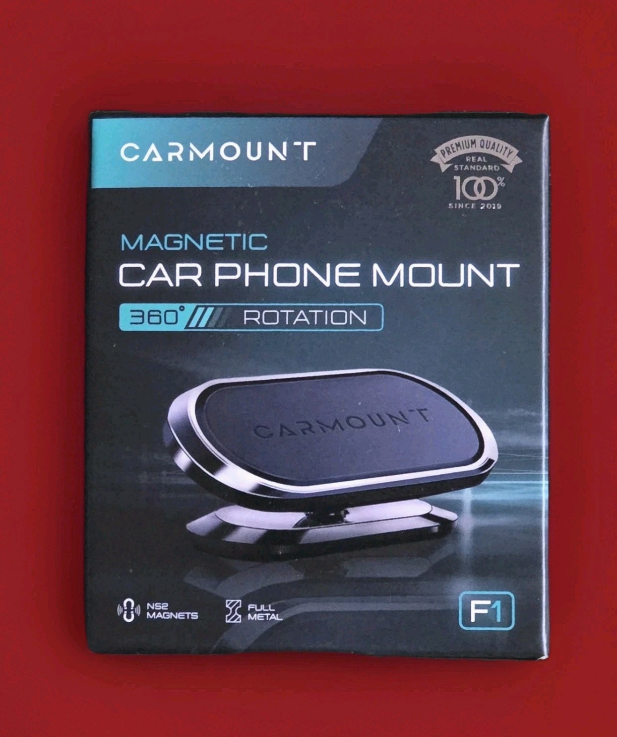 1 Carmount F1 Magnetic Car Phone Mount 360 Rotation New