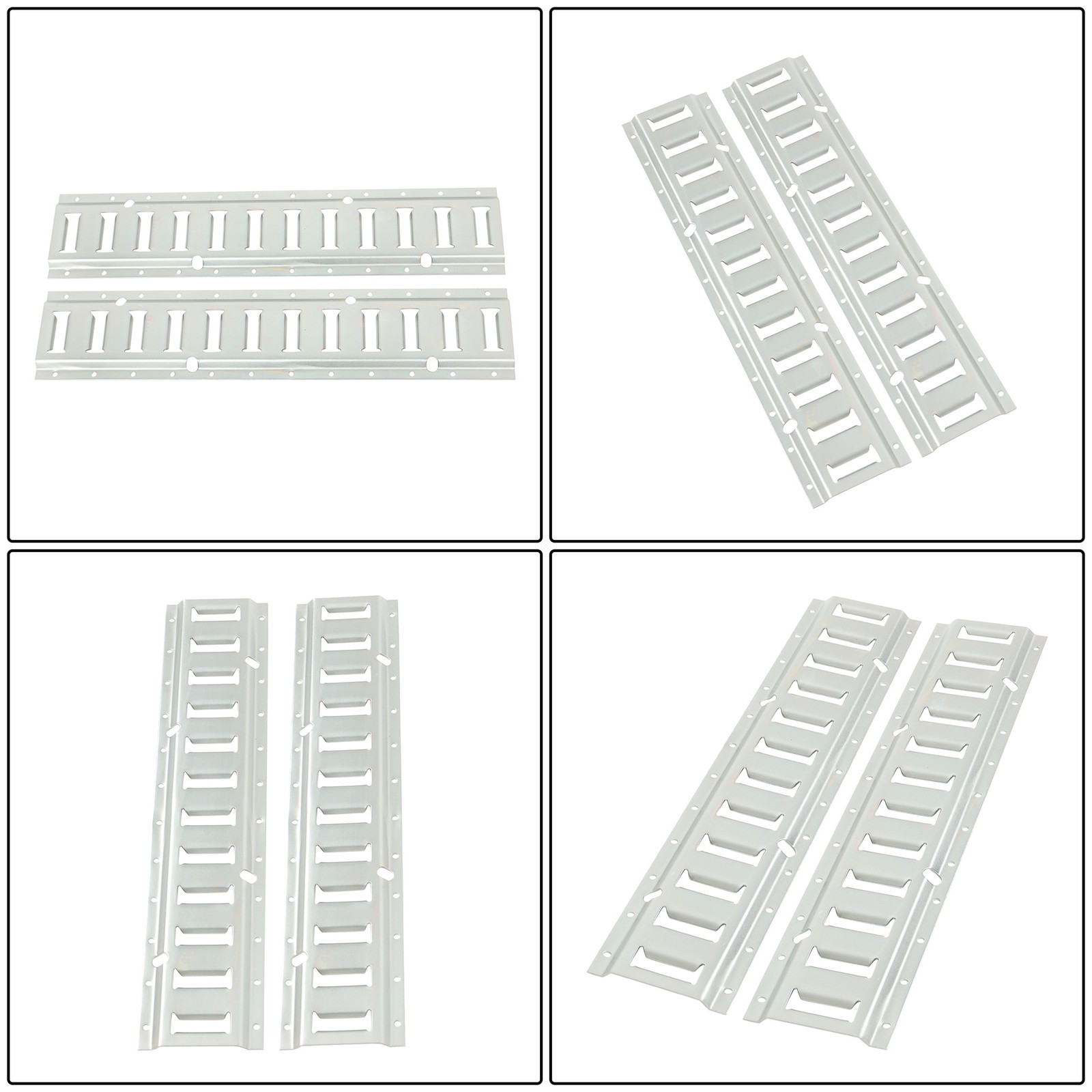 Labwork Silver 4 Pack 2' E Track Tie Down Rail Kit Rail For Enclosed Cargo