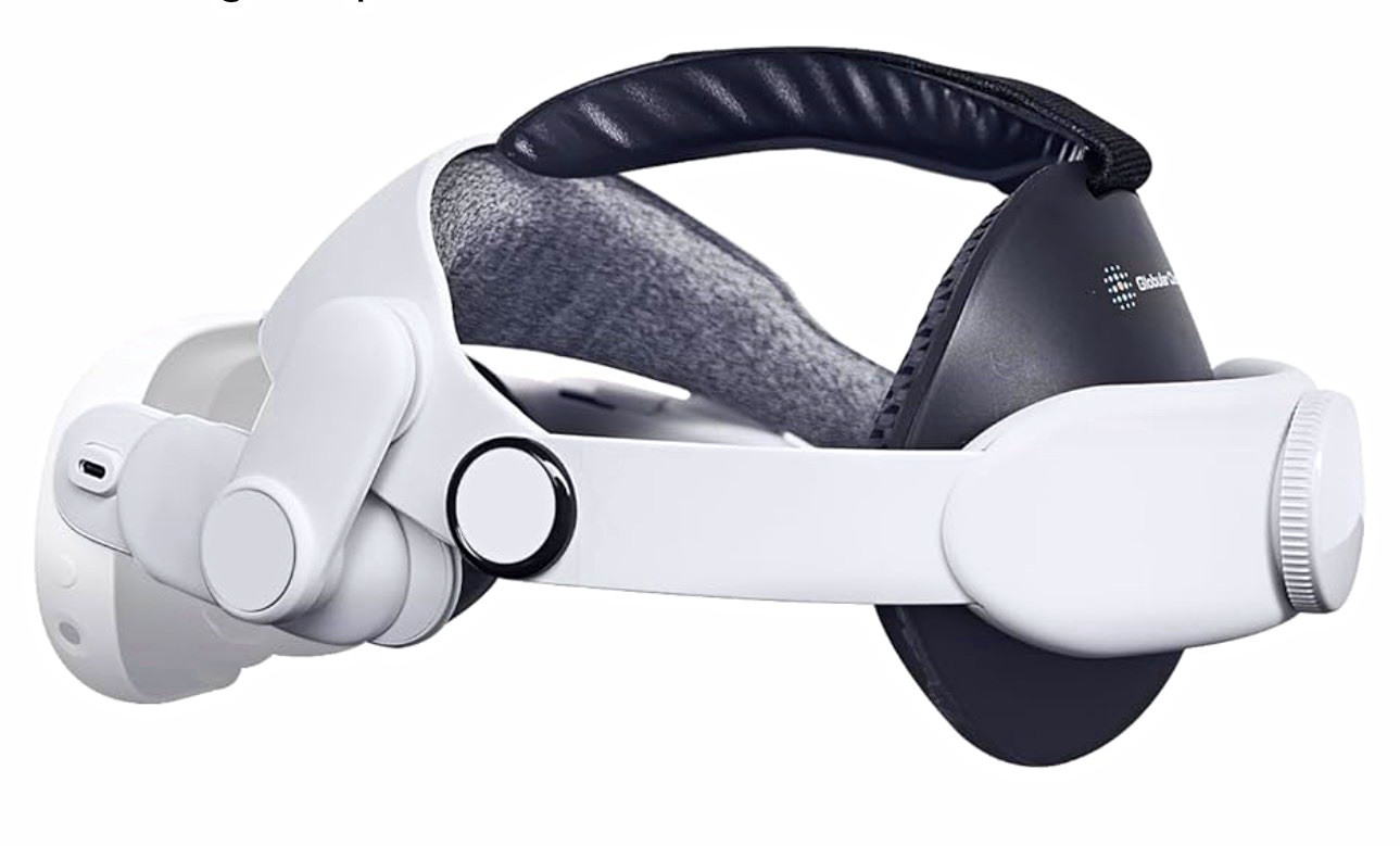 Globular Cluster CMA1 Head Strap for Apple Vision Pro, White/Black/Gray