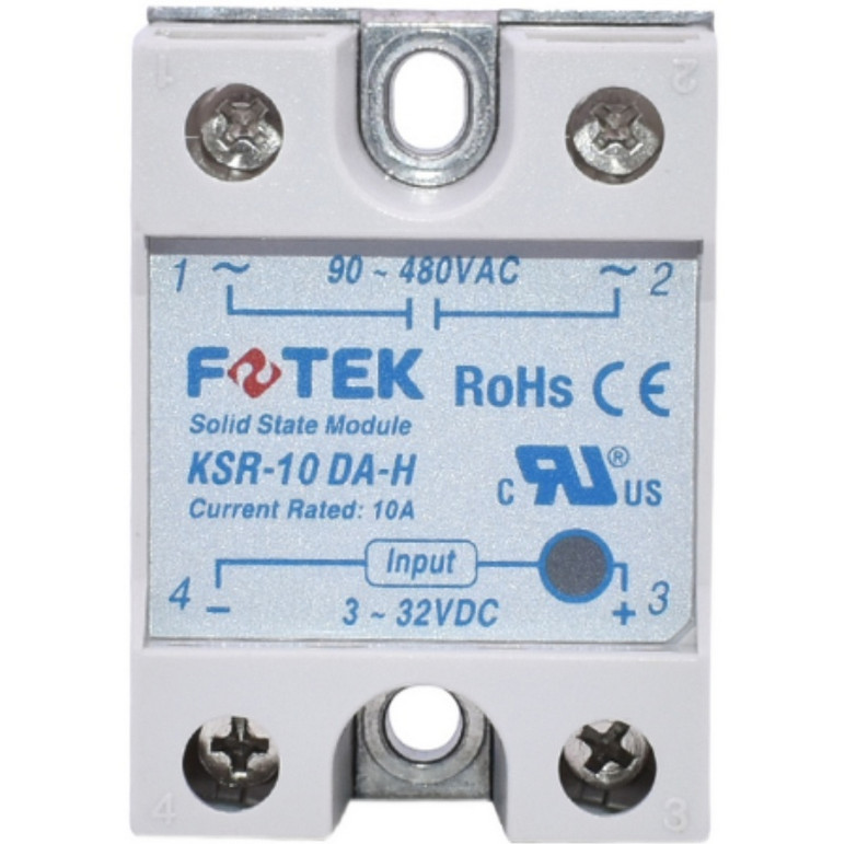 1PC New Fotek KSR-10DA-H KSR10DAH Solid State Relay 10A Free Ship