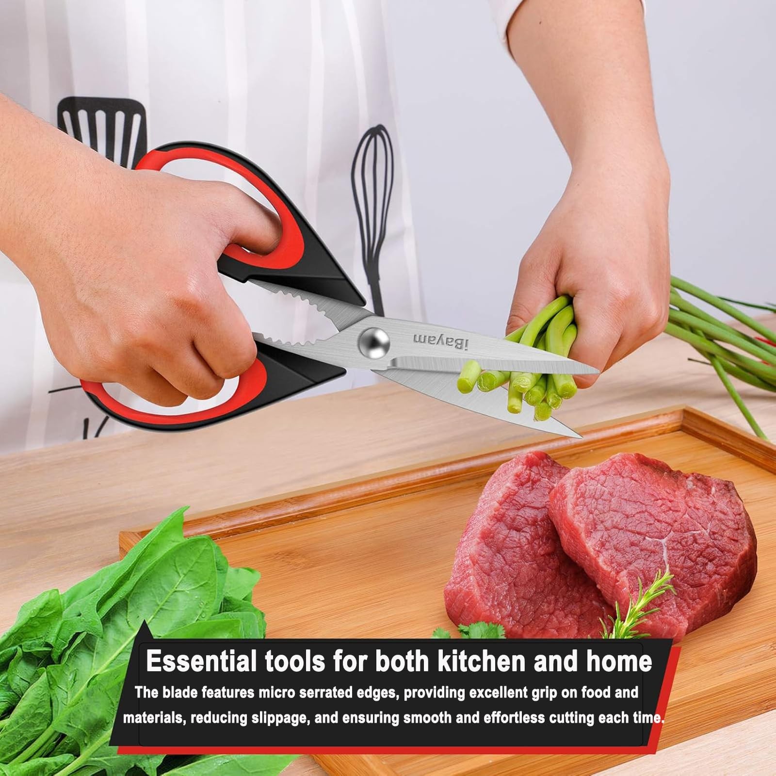iBayam Kitchen Scissors All Purpose Heavy Duty, Kitchen Utensils Set, Stainless