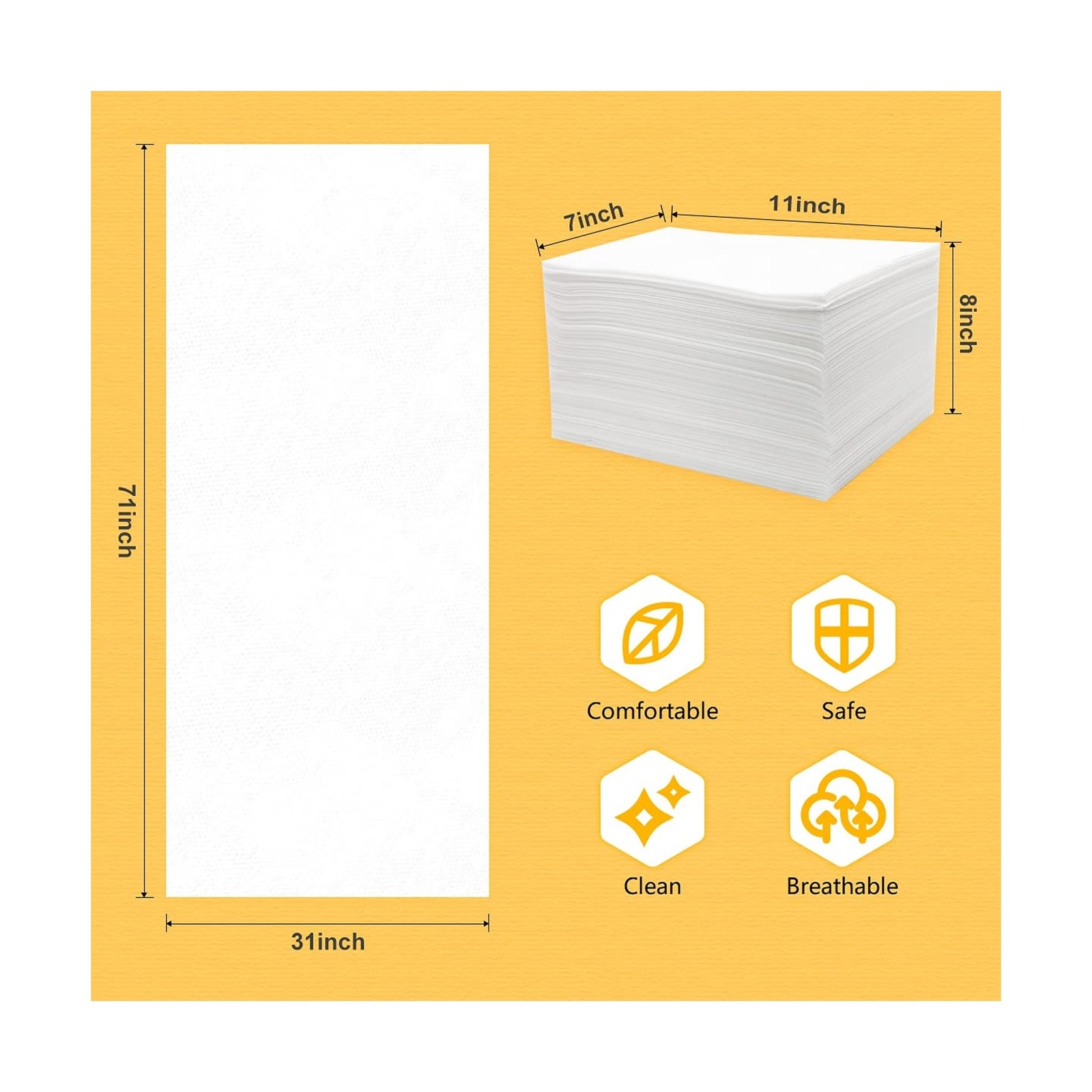 Bozikey 100PCS Massage Table Sheets, Disposable Bed Sheets for Massage Table,...
