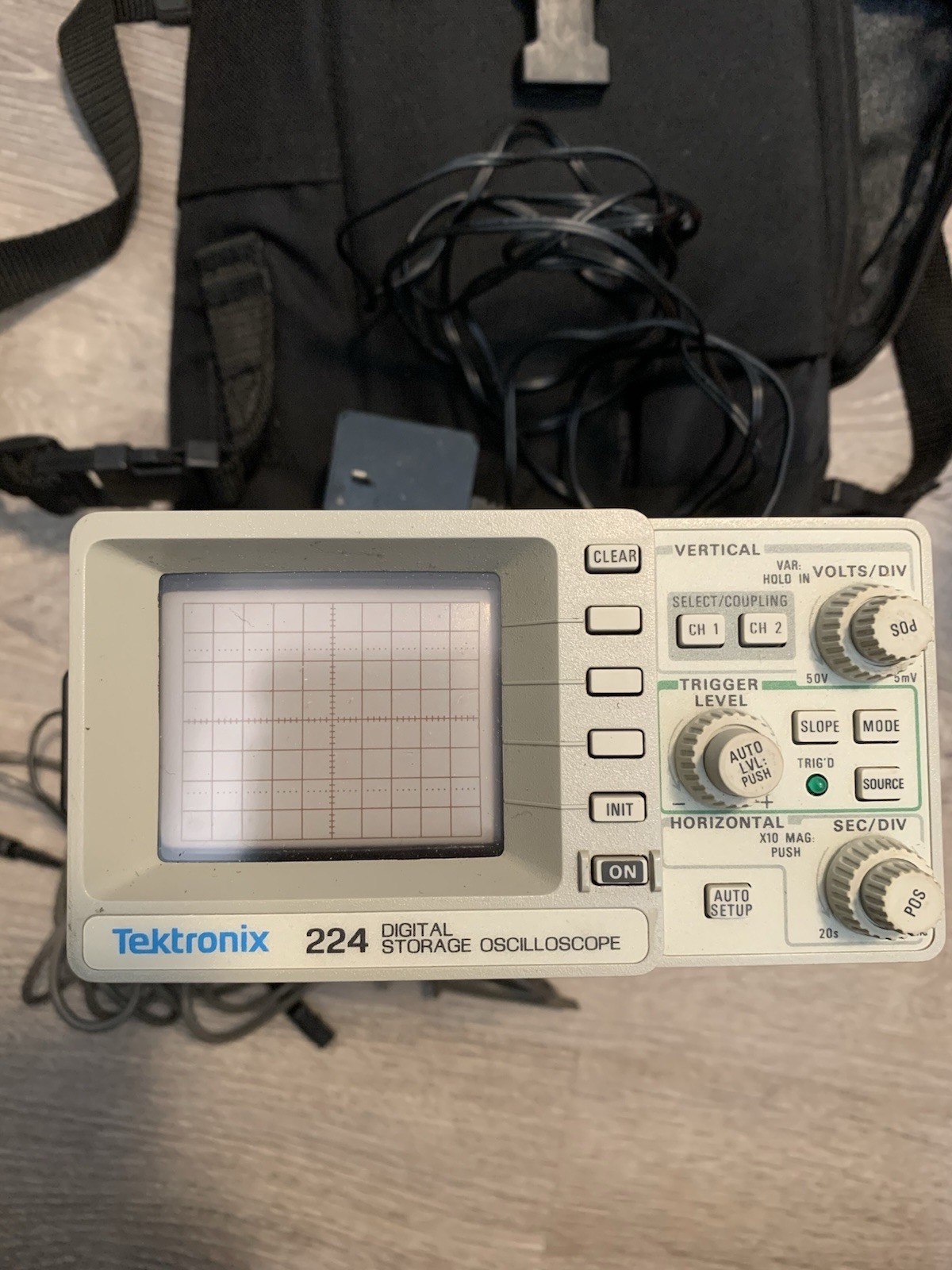 Tektronix 224 Digital Storage Oscilloscope  w/ Case – No Battery