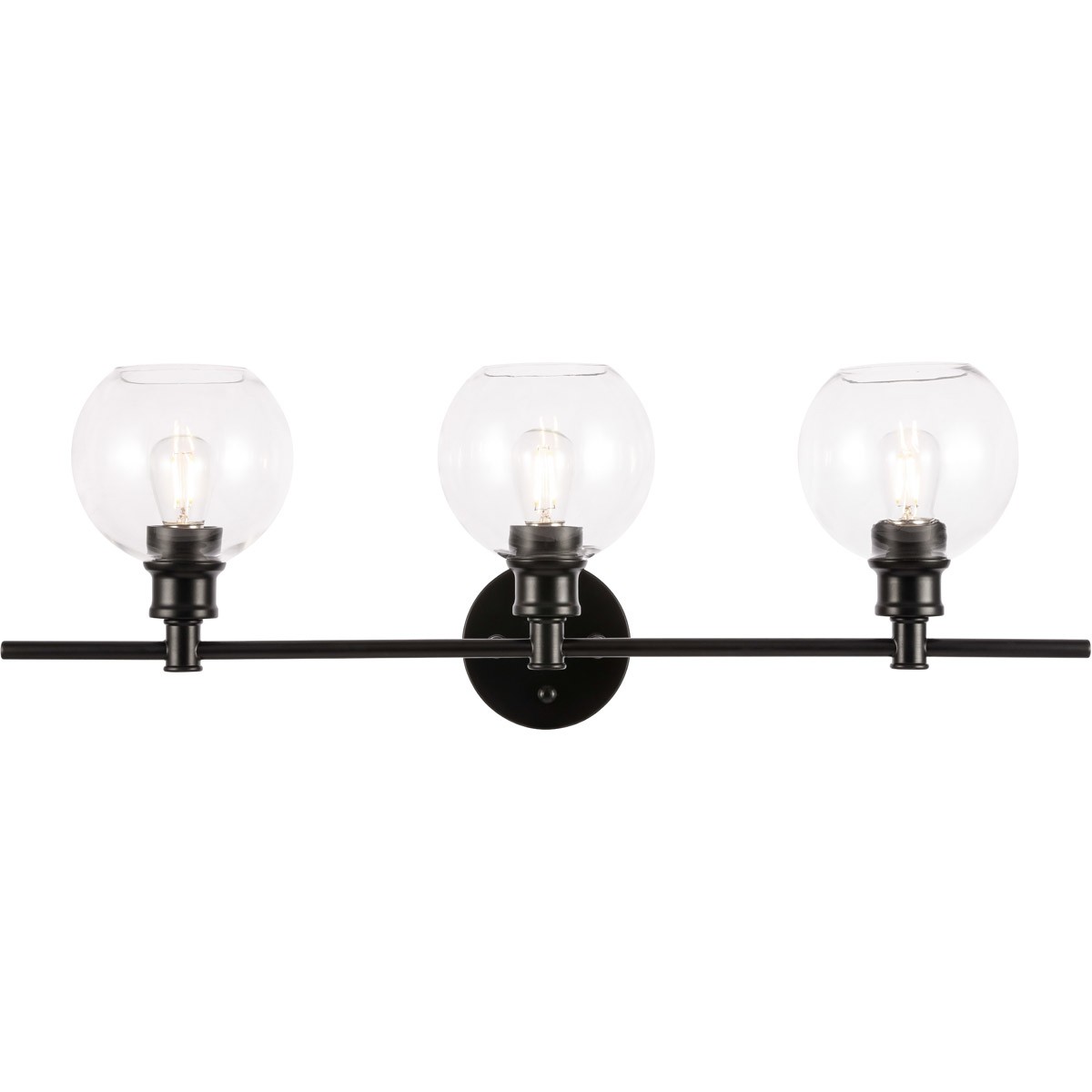 Decovio 12786-B3 Syracuse 3 Light 28.1 inch Black Wall sconce Wall Light