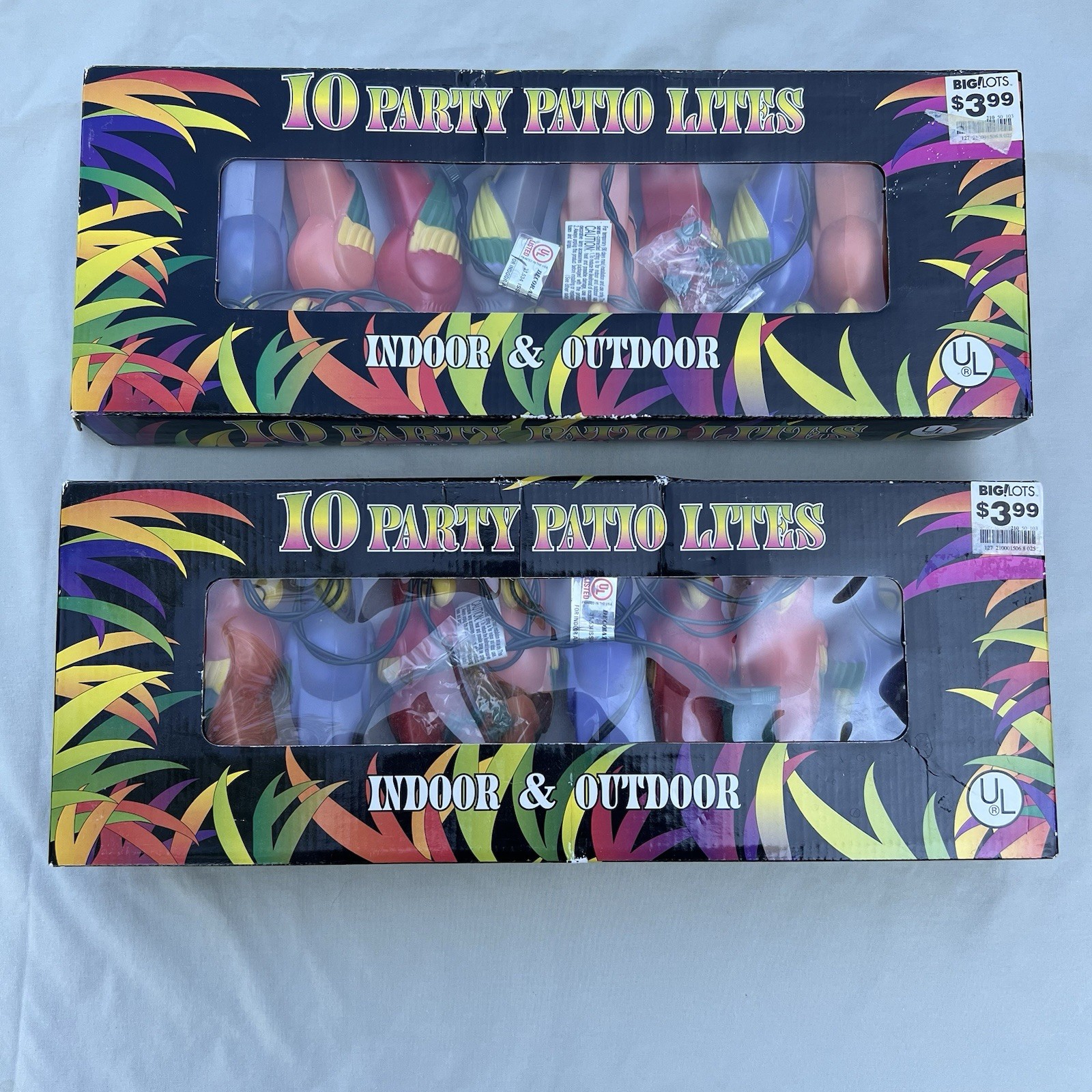 10 party Patio Lites Parrot Shaped NIB tested working