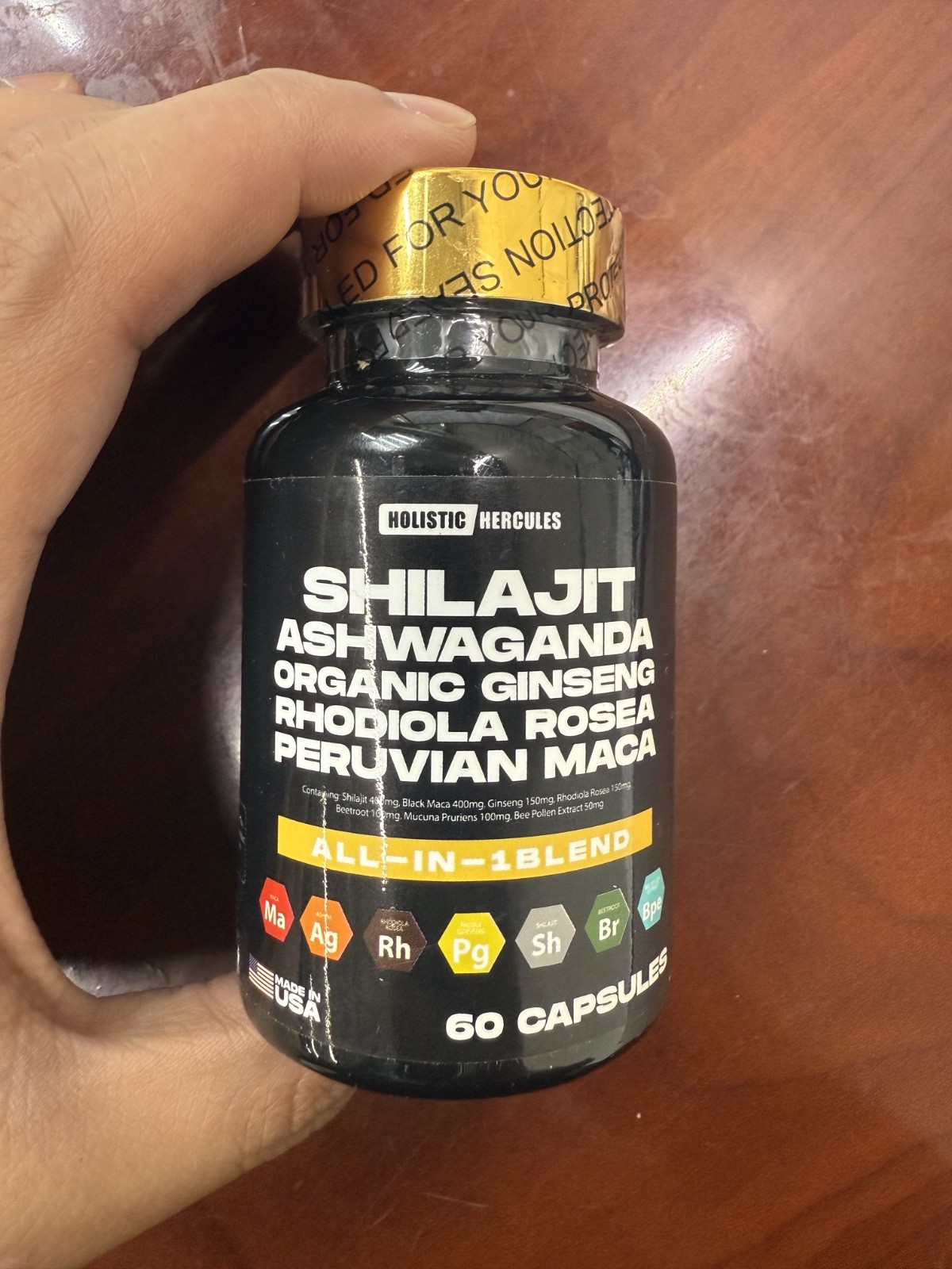 Holistic Hercules Shilajit 8 In 1 Blend - 60 Count - 11/26 FRESH!