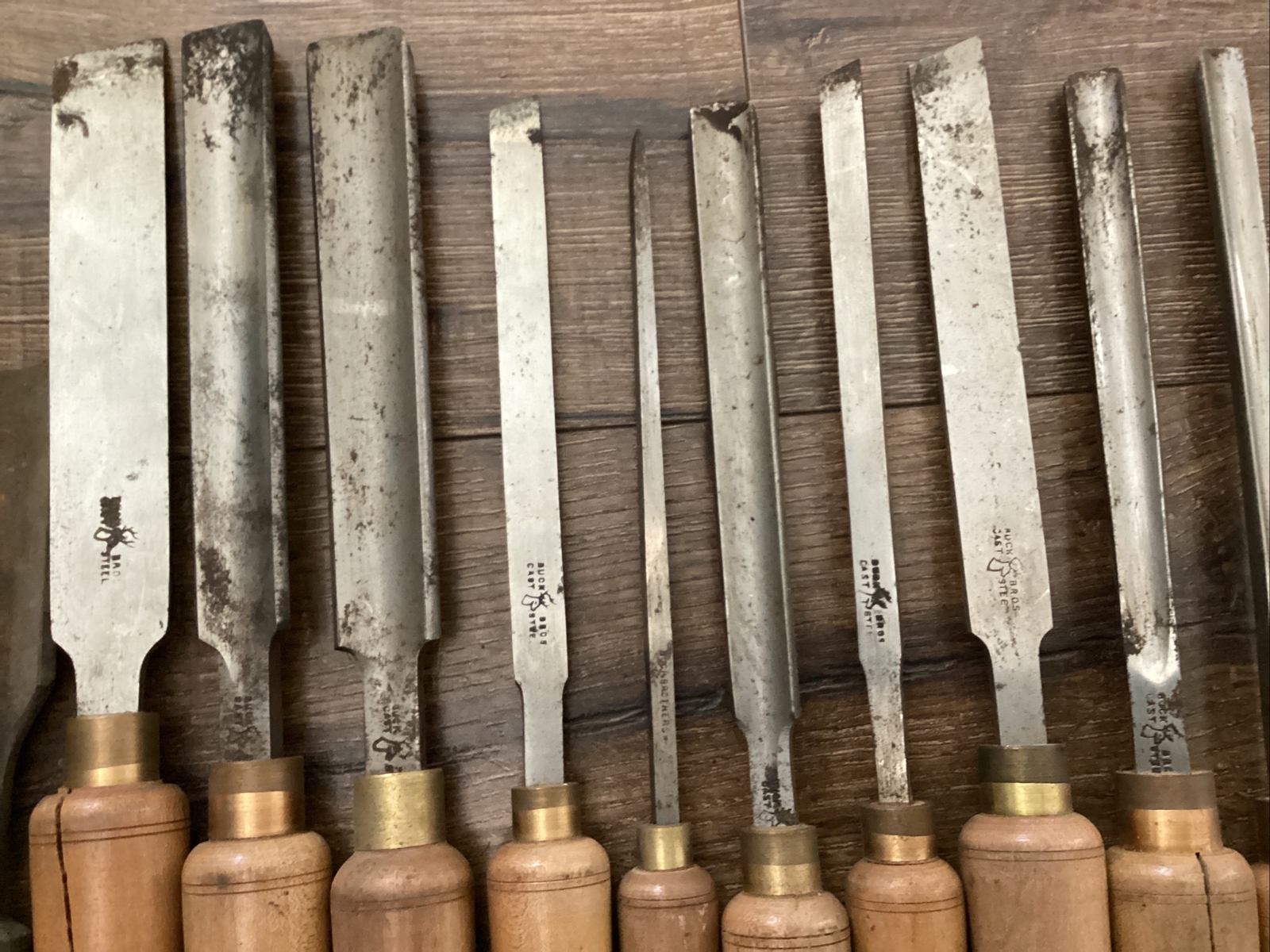 15 Antique Carving Woodworking Chisels 13 Buck Bros 2 Craftsman Free Ship