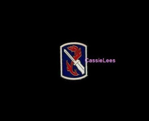 USA 198th Infantry Bde + a custom promo pin