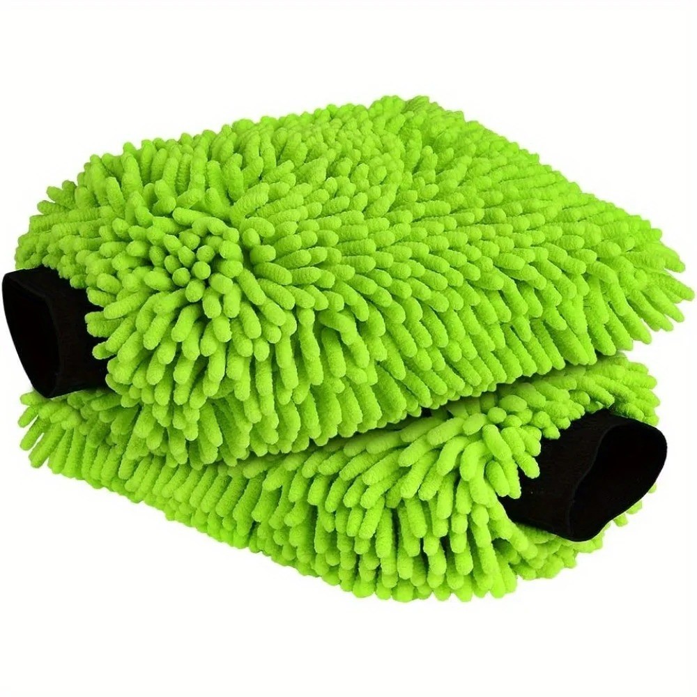 1/2Pack Microfiber Car Wash Mitt Scratch Free Ultra Absorbent Car Cleaning Glove